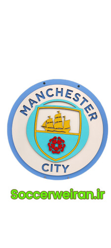 تابلو چوبی لوگو باشگاه منچستر سیتی