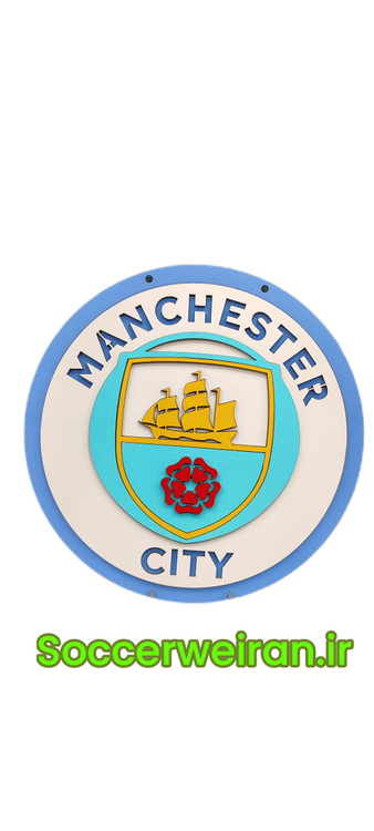 تابلو چوبی لوگو باشگاه منچستر سیتی