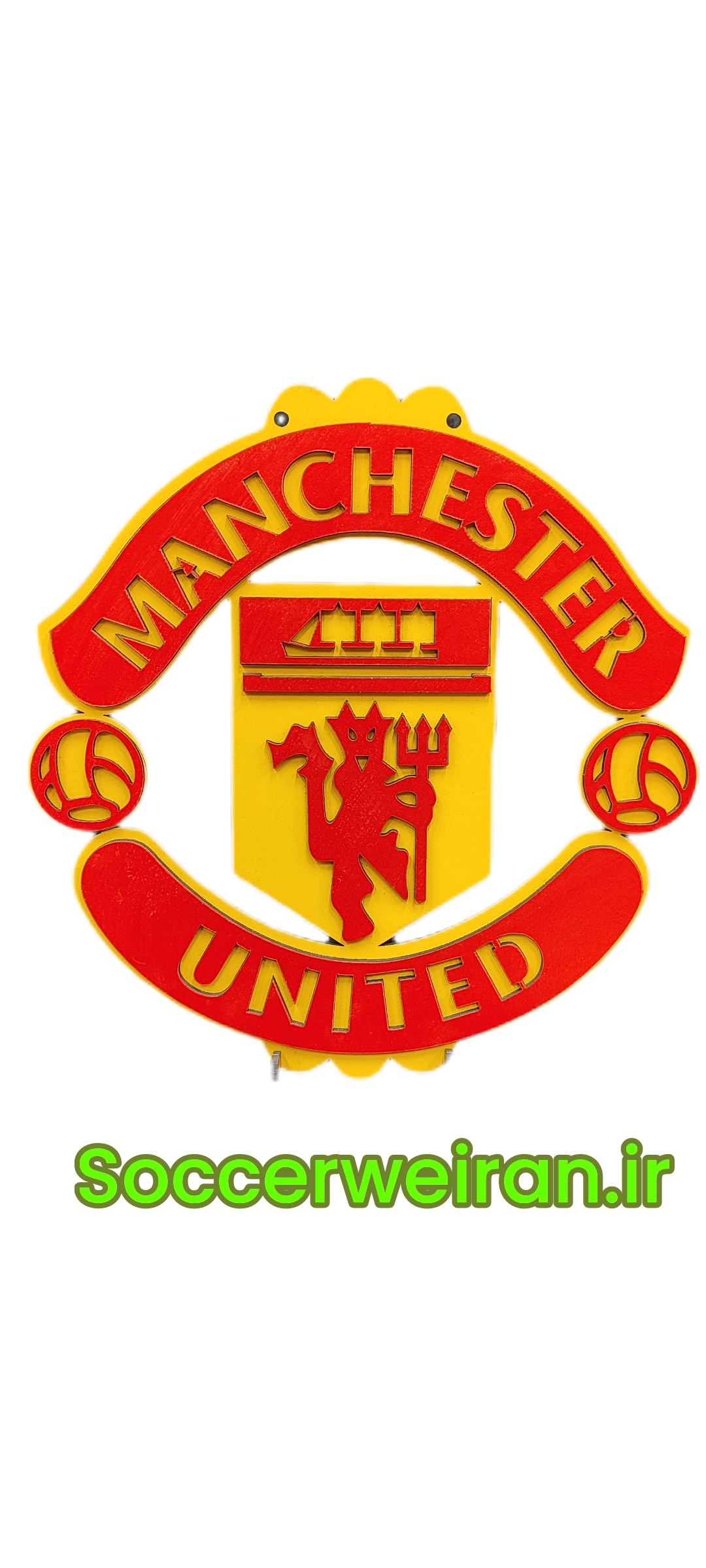 تابلو چوبی لوگو باشگاه منچستریونایتد