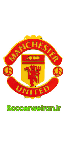 تابلو چوبی لوگو باشگاه منچستریونایتد