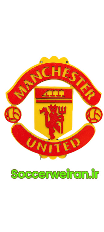 تابلو چوبی لوگو باشگاه منچستریونایتد