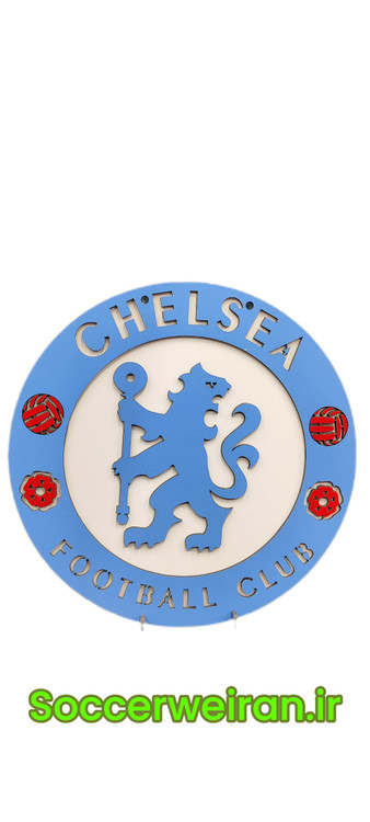 آرم چوبی تیم چلسی سه بعدی
