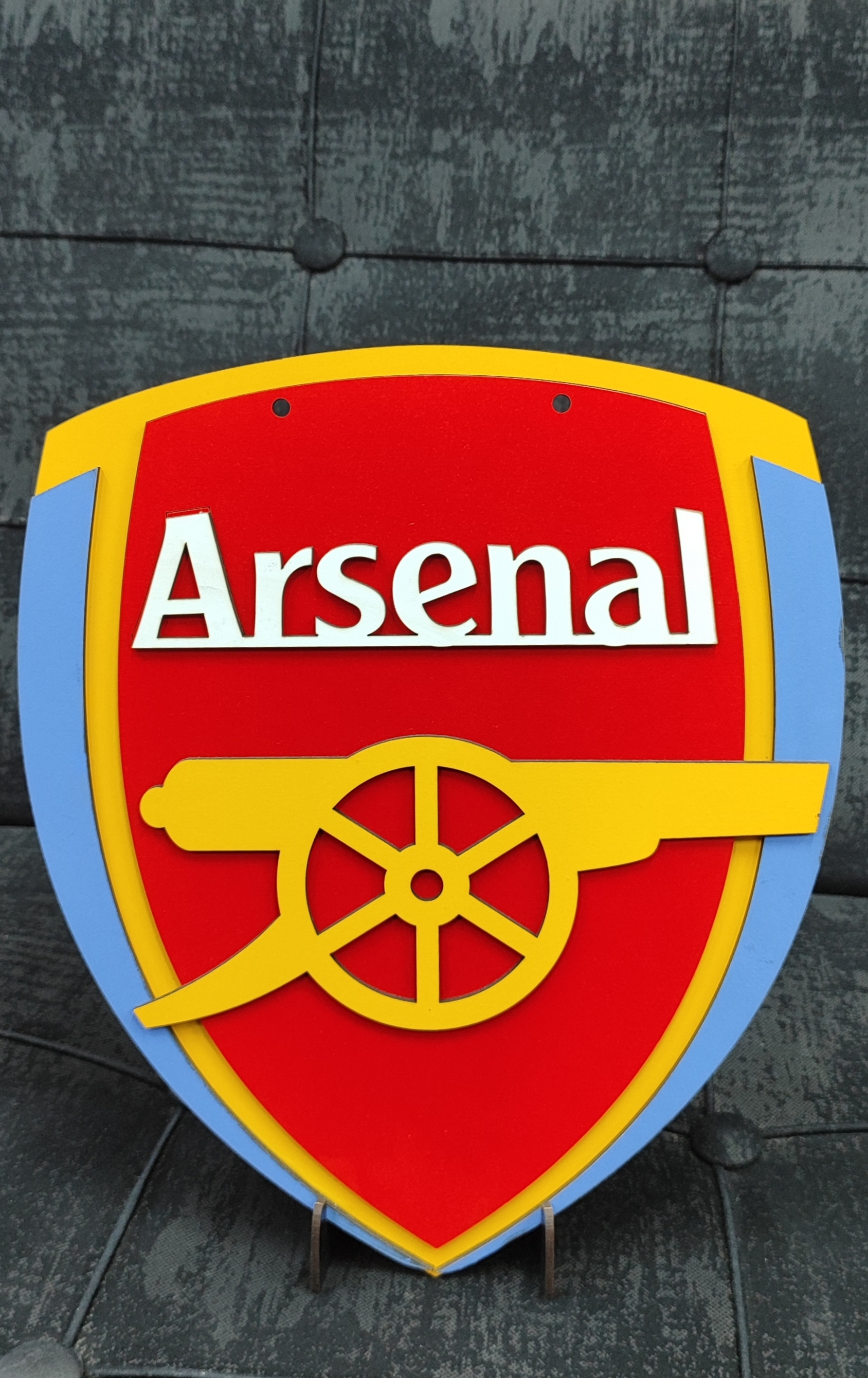 تابلو چوبی لوگو آرسنال سه‌بعدی