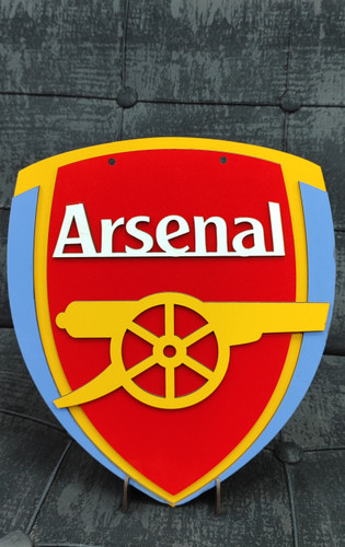 تابلو چوبی لوگو آرسنال سه بعدی