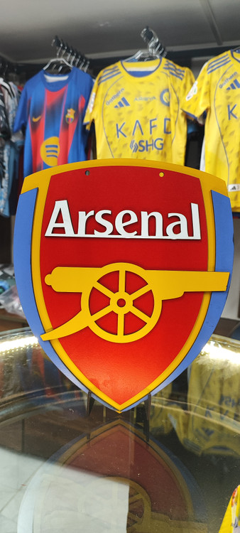 تابلو چوبی لوگو آرسنال سهبعدی