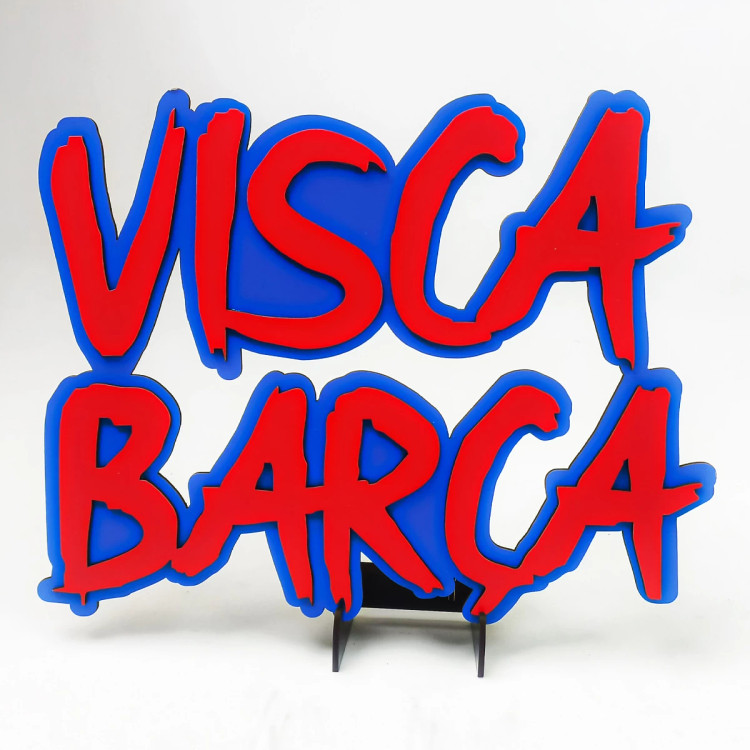 استند چوبی شعار تیم بارسلونا ساکروی